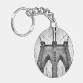 Porte-clés New York City Brooklyn Bridge Closeup (Devant gauche)