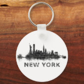 Porte-clés New York Dark-White Skyline v07 (Recto)