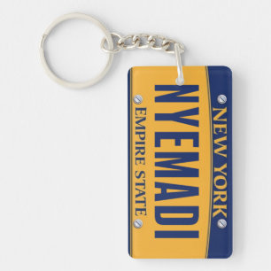Porte-clés New York Empire State License Plate Art Custom