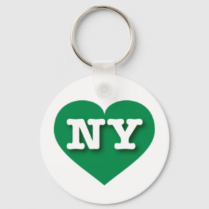 Porte-clés New York Green Heart - J'aime NY