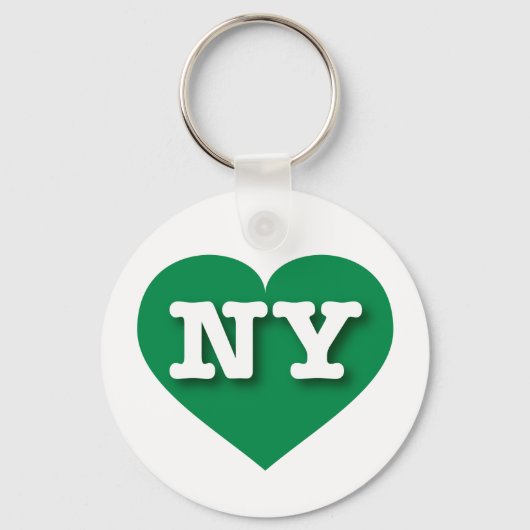 Porte-clés New York Green Heart - J'aime NY (Recto)