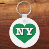 Porte-clés New York Green Heart - J'aime NY (Recto)