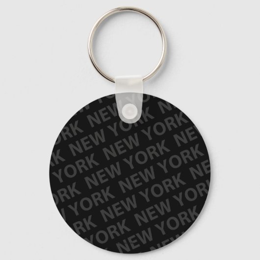 Porte-clés New York Motif gris foncé (Recto)