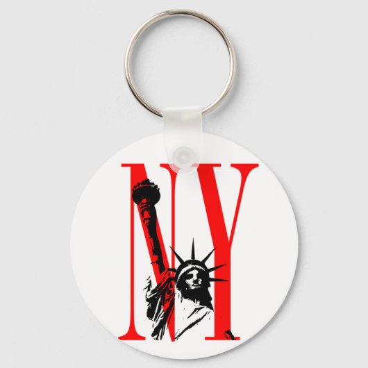 Porte-clés New York New York Statue of Liberty Logo Design (Recto)