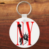 Porte-clés New York New York Statue of Liberty Logo Design (Recto)