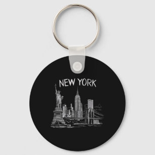 Porte-clés New York pour hommes femmes Ny City Vintage Urbain
