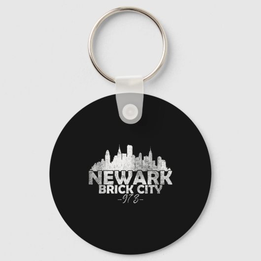 Porte-clés Newark New Jersey Nj Brick City Skyline (Recto)