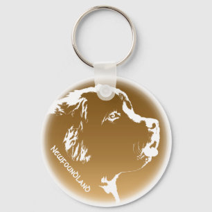 Porte-clés Newfoundland Dog Keychain Custom Pup Dog Keychain