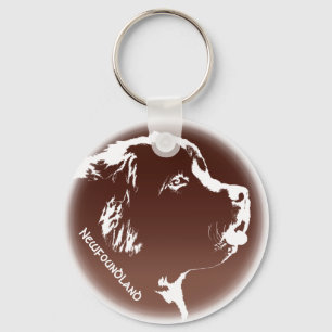 Porte-clés Newfoundland Dog Keychain Custom Pup Dog Keychain