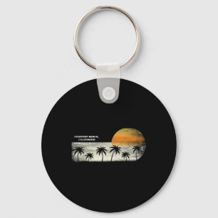 Porte-clés Newport Beach vintage Ca Ocean Sunset Et Palm Tre