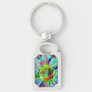 Porte-clés Nez des marguerites Abstraites aux couleurs vives