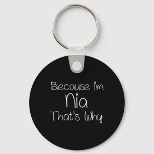 Porte-clés Nia Funny Personnalisé Anniversaire Femmes Nom ID