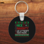 Porte-clés Nice Naughty An Attempt Was Made Christmas List Sa (Recto)