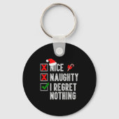 Porte-clés Nice Naughty I Regret Nothing Merry Christmas Sant (Recto)