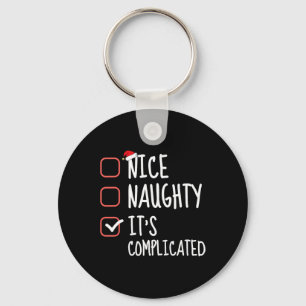 Porte-clés Nice Naughty It's Complicated Christmas List Santa