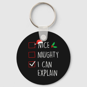 Porte-clés Nice Naughty Je Peux Expliquer La Famille De Noël