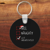 Porte-clés Nice Naughty Left Unsupervised Christmas List Sant (Recto)