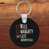 Porte-clés Nice Naughty Left Unsupervised Christmas List Sant (Recto)