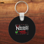 Porte-clés Nice Naughty List I Swear I Tried Christmas Pajama (Recto)