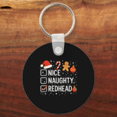 Porte-clés Nice Naughty Redhead Funny Christmas Quote (Recto)