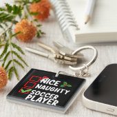 Porte-clés Nice Naughty Soccer Joueur Noël (Devant Droit)