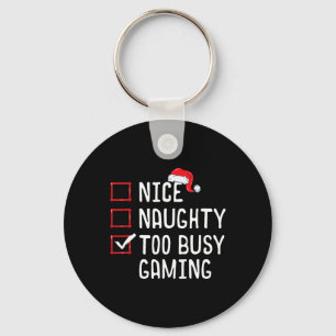 Porte-clés Nice Naughty Too Busy Jeu Liste de Noël