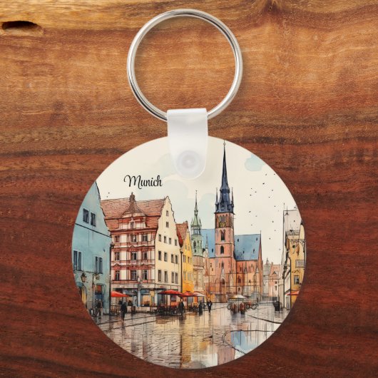 Porte-clés Nice peint Munich (Verso)