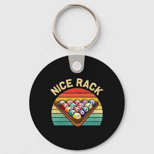 Porte-clés Nice Rack Funny Billard Lecteur Vintage Pool Bill