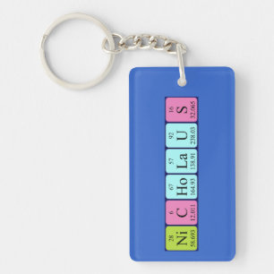 Porte-clés Nicholaus nom de table périodique keyring