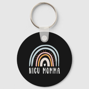 Porte-clés Nicu Momma Retro Boho Arc-en-ciel coloré Nicu Mom