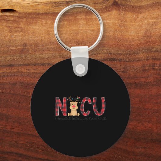 Porte-clés Nicu Nurse Christmas Reindeer Neonatal Intensive C (Recto)