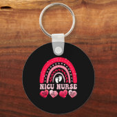 Porte-clés Nicu Nurse Valentines Day Rainbow Neonatal Rn Hear (Recto)