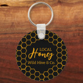 Porte-clés Nid d'abeille – Fond noir ou blanc (Recto)