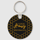 Porte-clés Nid d'abeille – Fond noir ou blanc (Verso)