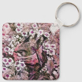 Porte-clés NID OISEAU, rose rouge blanc (Dos)