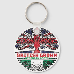 Porte-clés Nigeria Royaume-Uni Royaume-Uni British Tree