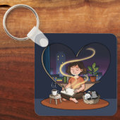 Porte-clés Night Creator Cozy Heart Window Art (Recto)