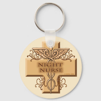 Porte-clés Night Nurse Cross Caduceus