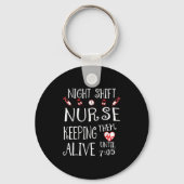 Porte-clés Night Shift Nurse Funny Nursing Hostal Funny Rn Qu (Recto)