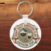 Porte-clés Night Shift Survivor Club Caffeine Nurse Coffee (Recto)