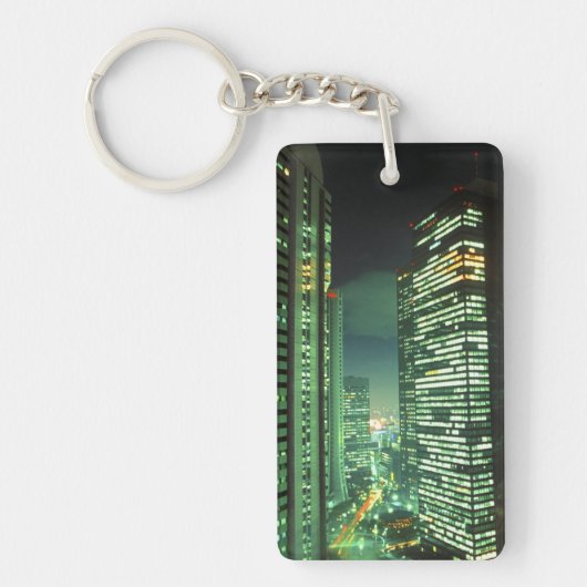 Porte-clés Nightscape, Shinjuku, Tokyo, Japon (Devant)