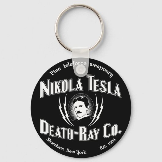 Porte-clés Nikola Tesla Death-Ray Co. (Recto)