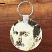 Porte-clés Nikola Tesla Dessin À Sepia (Verso)