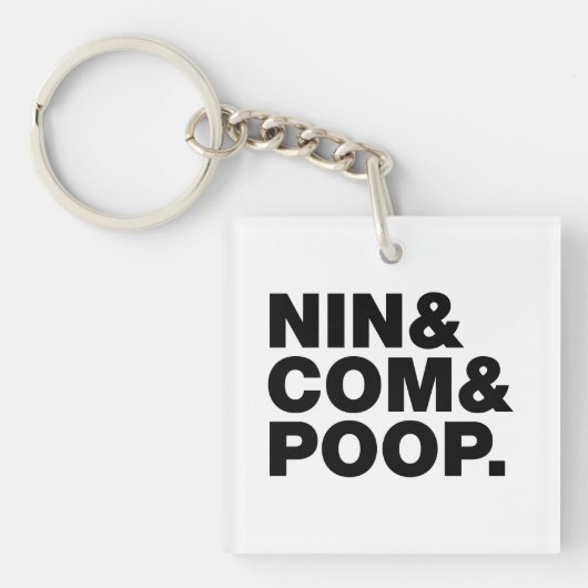 PORTE-CLÉS NIN & COM & POOP. (Devant)