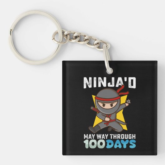 Porte-clés Ninja a réussi à passer les 100 jours d'école de M (Devant)