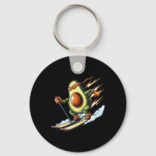 Porte-clés Ninja Avocat Vitesse Ski Montagne Neige Humour 