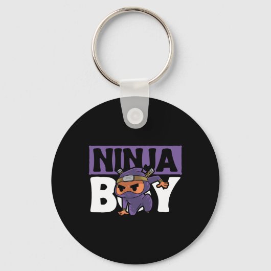 Porte-clés Ninja Boy Design Jeune Karate Et Ninja (Recto)