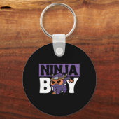Porte-clés Ninja Boy Design Jeune Karate Et Ninja (Recto)