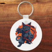 Porte-clés Ninja Chat furtive (Recto)