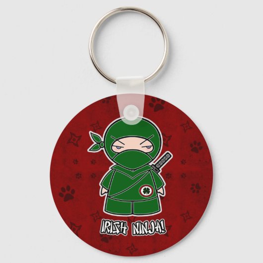 Porte-clés Ninja irlandais ! En Porte - clé rouge (Recto)
